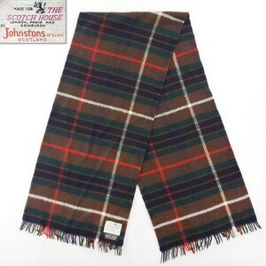 Scotch House Johnstons Scarf Cashmere Wool Hunting Fraser Tartan Scotland 56"